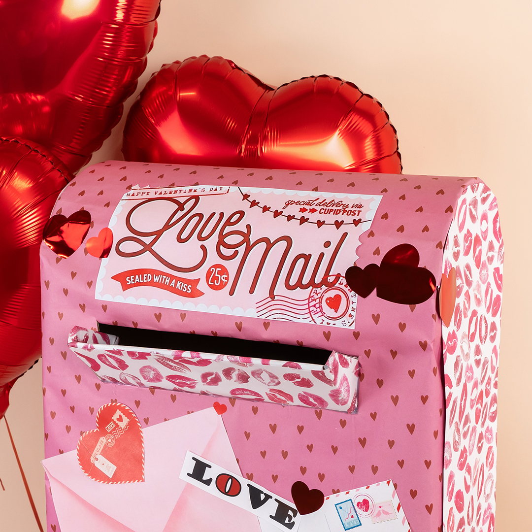 Упаковочная бумага 80гр (0,7*1 м) Сердечки, Розовый, 10 шт.