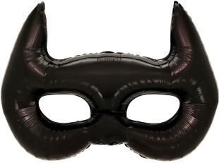 Шар (42''/107 см) Фигура, Маска, Черный, 1 шт. в уп.