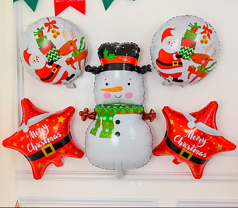 Шар (31''/79 см) Фигура, Снеговик в шляпе, 1 шт.