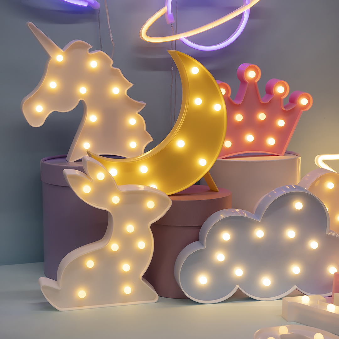 Световая фигура Кролик, 18*24*3,3 см. Белый, 1 шт.