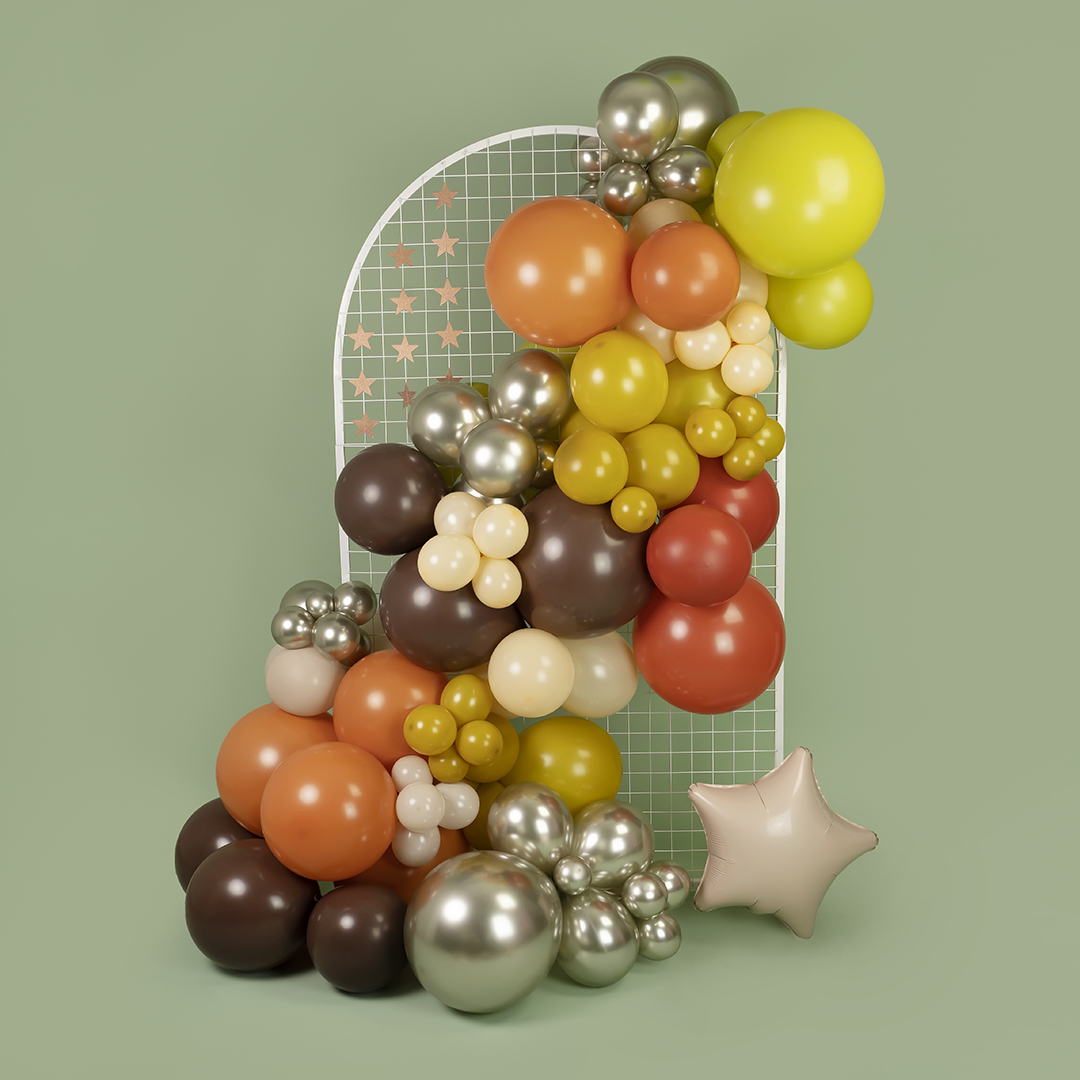 Шар (18''/46 см), Оливковый, пастель, 25 шт.