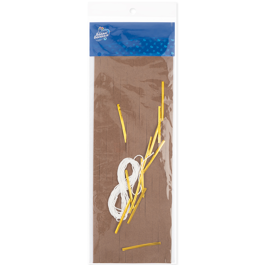 Гирлянда Тассел, Кофейный, 35*12 см, 12 листов.