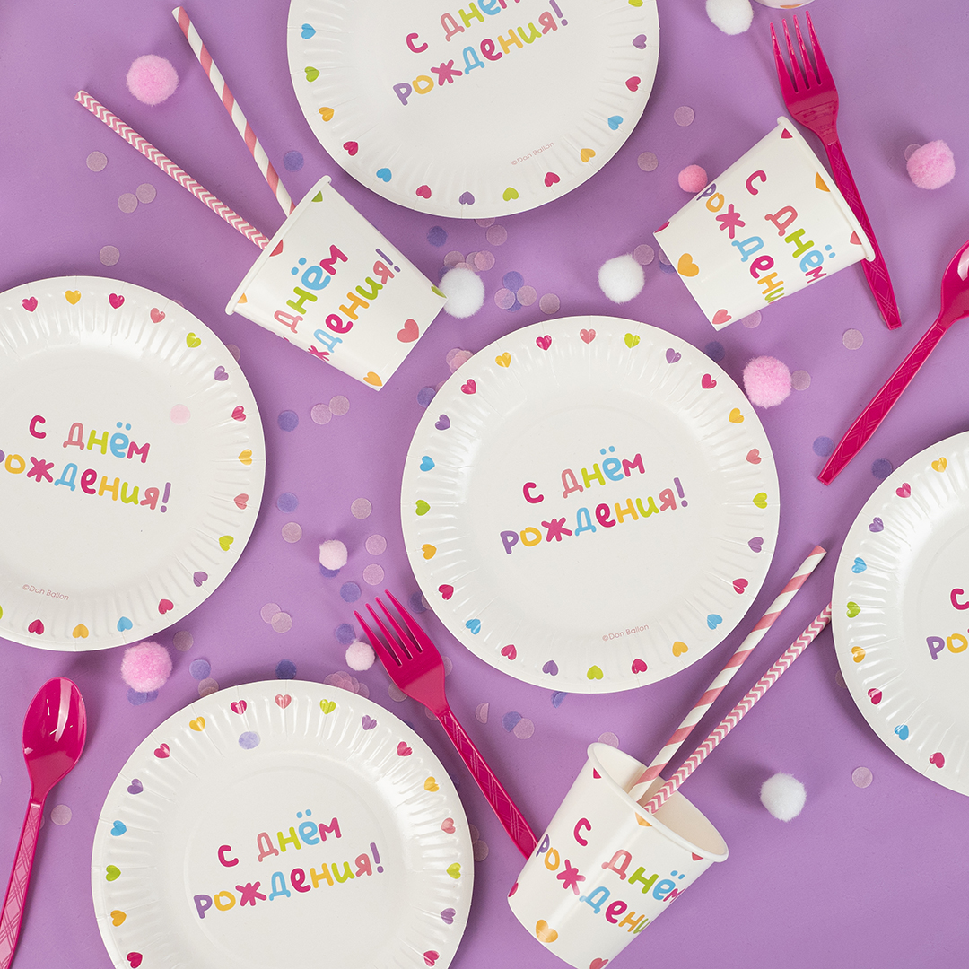 Вилки, Ярко-розовый, 15 см, 10 шт. в упак. 