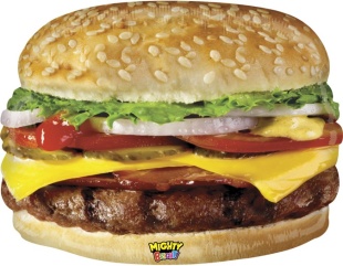 Шар (26''/66 см) Фигура, Чизбургер, 1 шт. в уп.