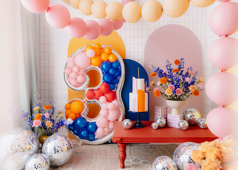 Шар (65''/165 см) Цифра, 3 Каркасная, 1 шт. в уп.