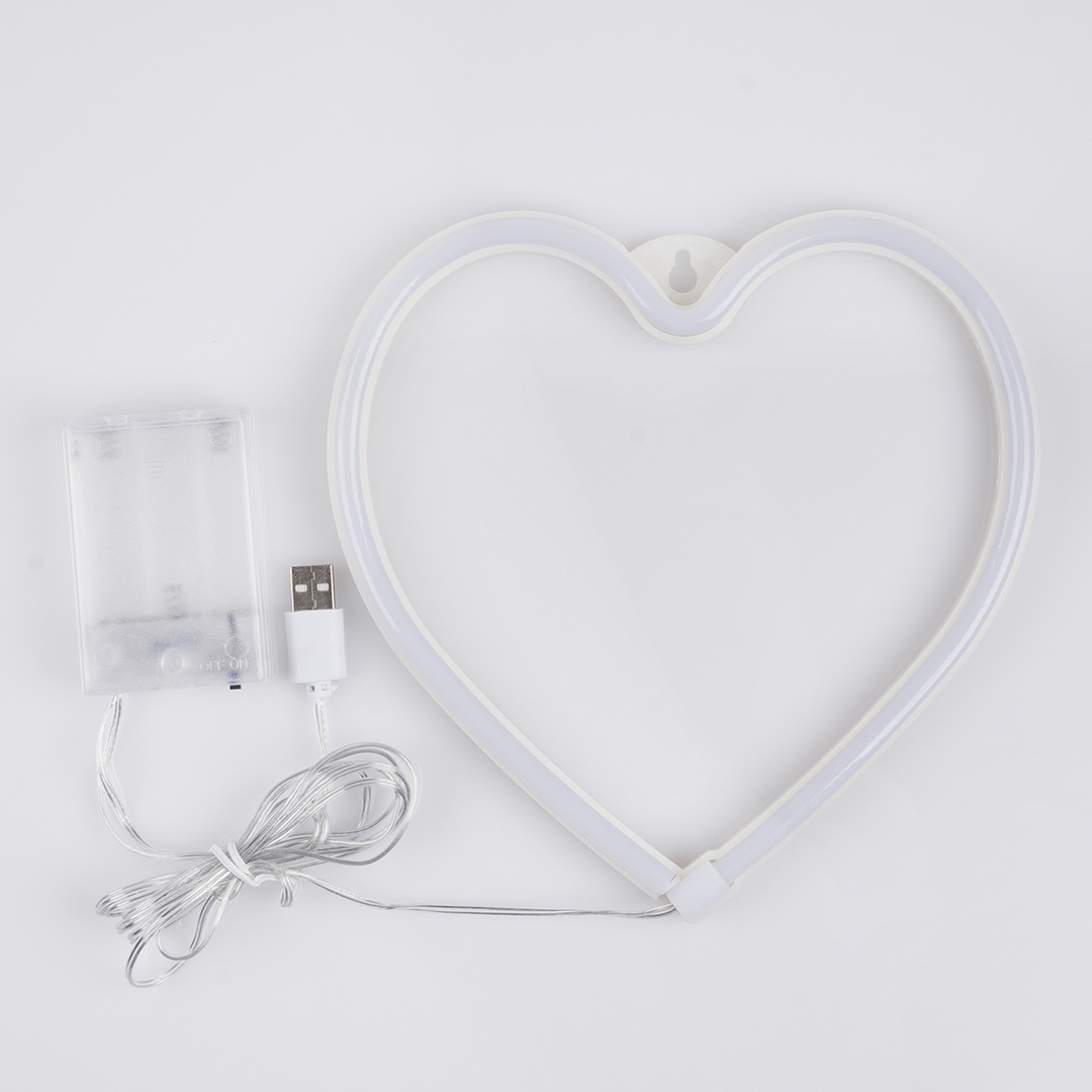 Световая фигура Сердце, 21*20 см. Разноцветный, 1 шт.