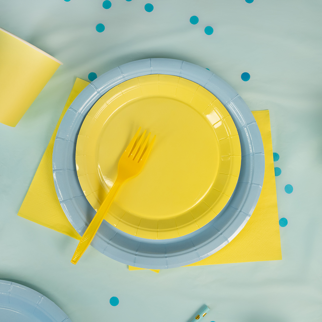 Вилки, Желтый, 15 см, 10 шт. в упак. 
