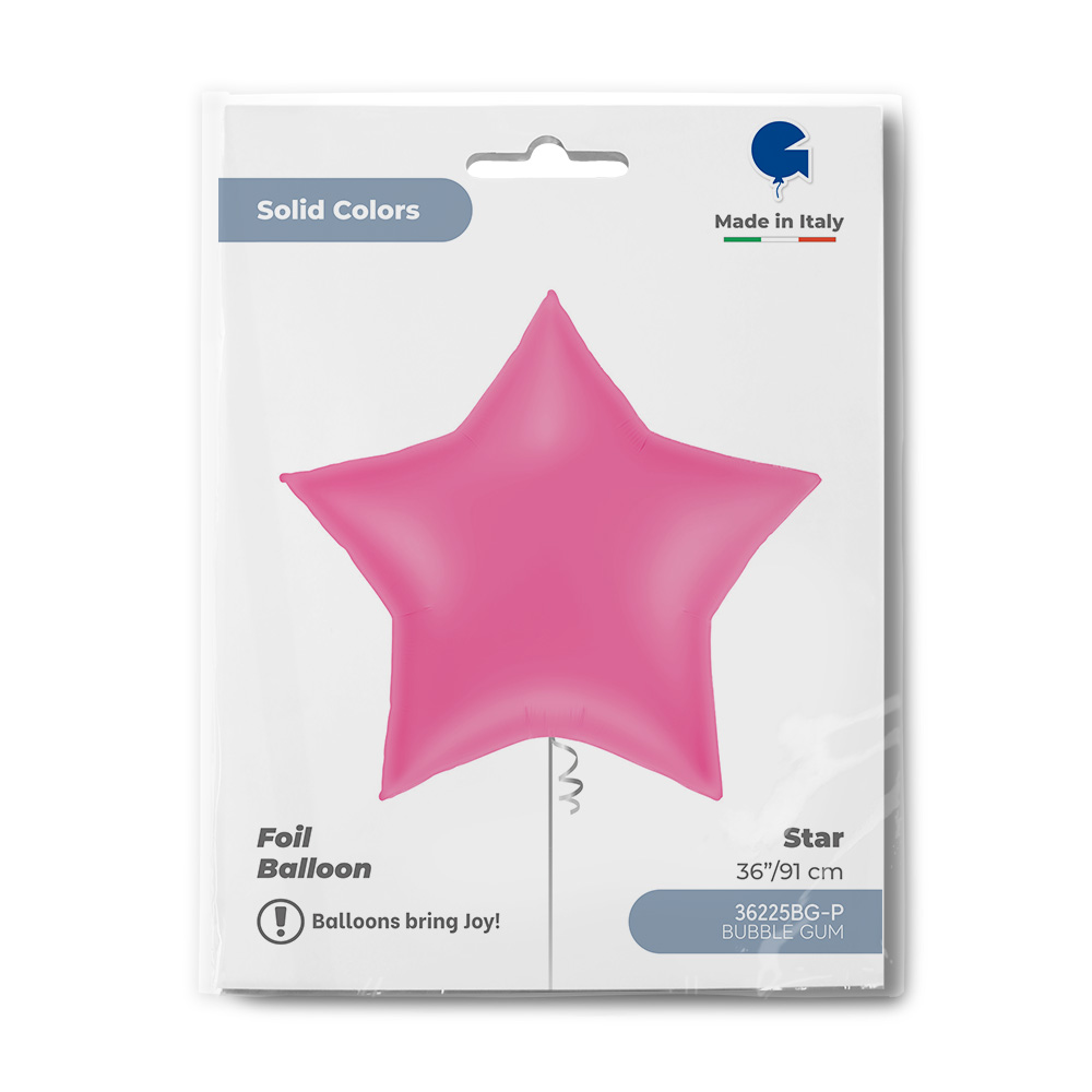 Шар (36''/91 см) Звезда, Бабл-гам, 1 шт. в уп.