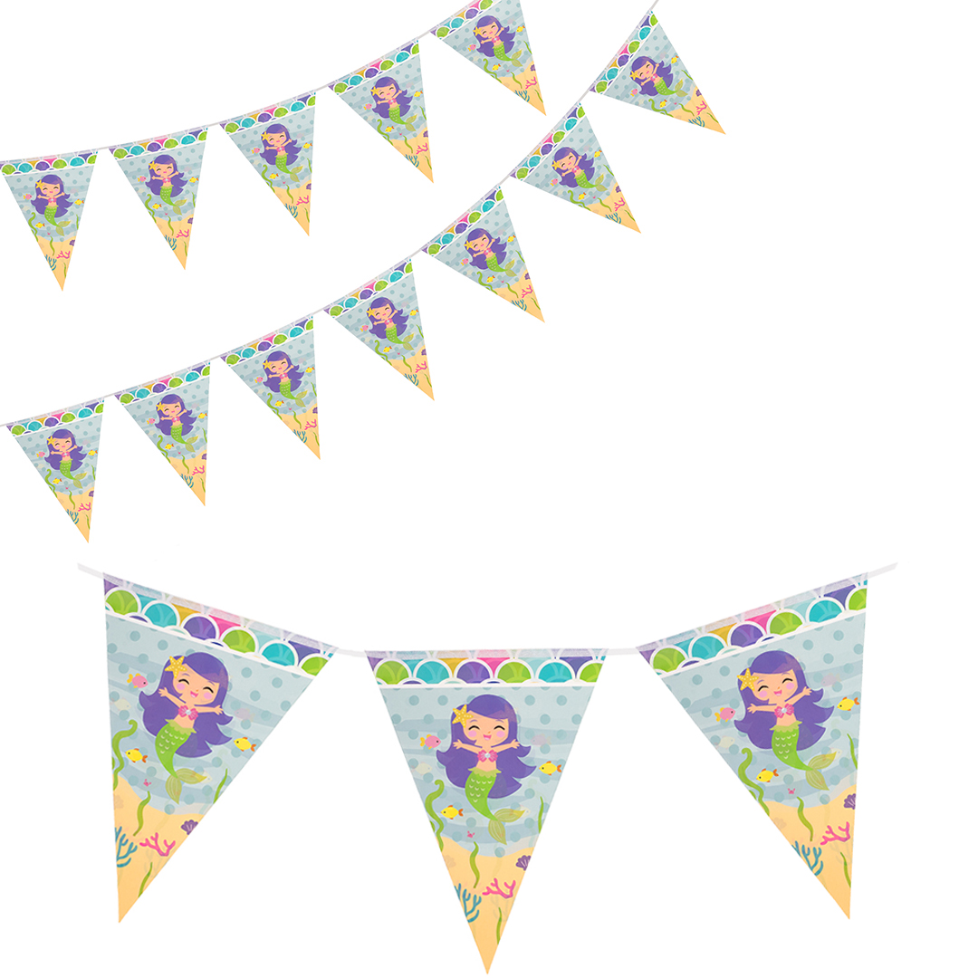 Гирлянда Флажки, Русалочка, 300 см, 1 шт.