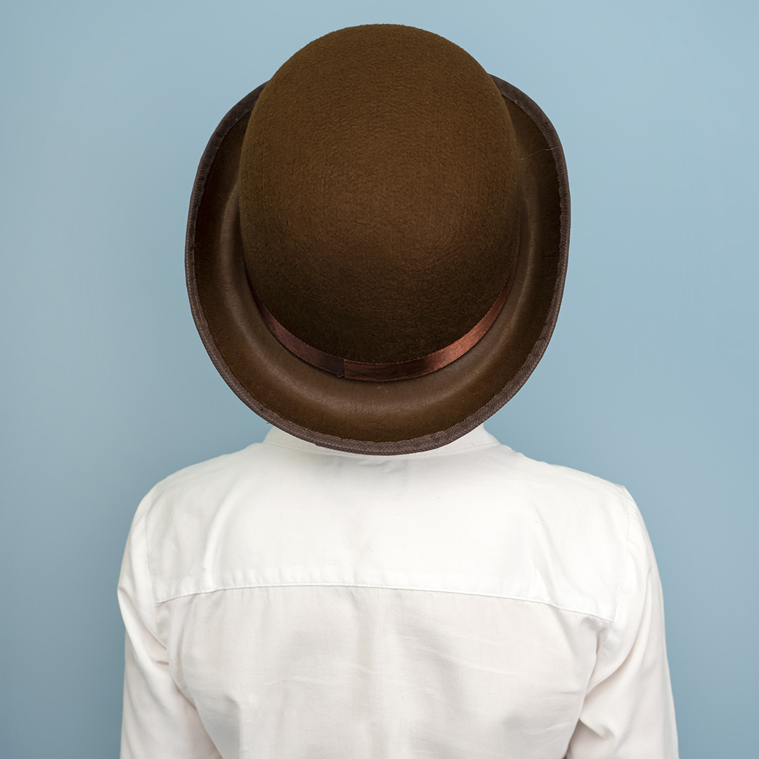 Шляпа Котелок, фетр, Коричневый, 56-58 разм., 1 шт. 