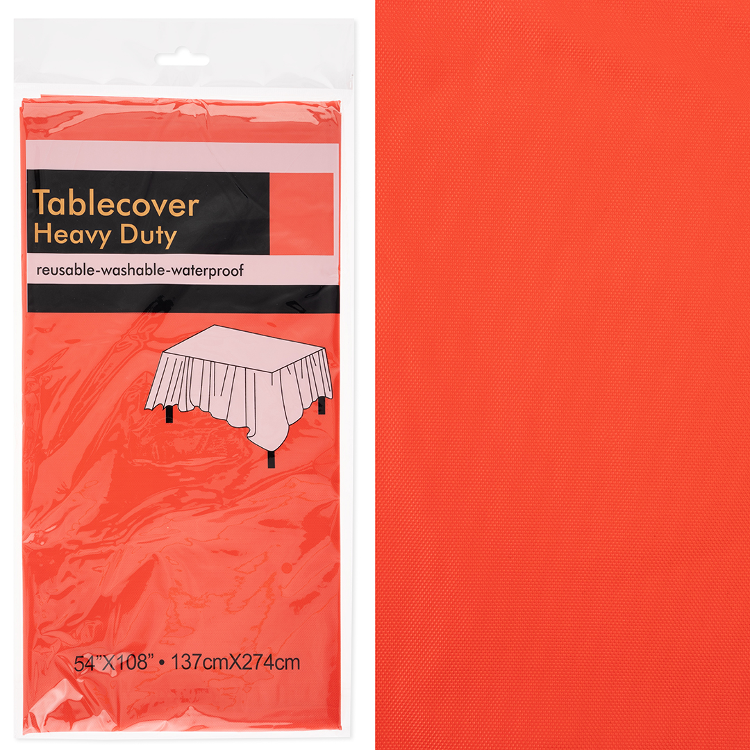 Скатерть одноразовая, Мастхэв, Красный, 137*274 см, 1 шт.